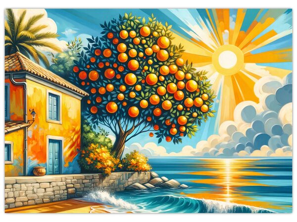 Obraz - Dom z pomarańczami I. (70x50 cm)