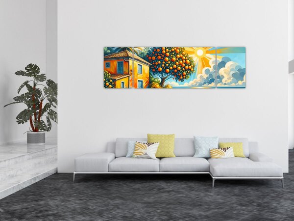Obraz - Dom z pomarańczami I. (170x50 cm)
