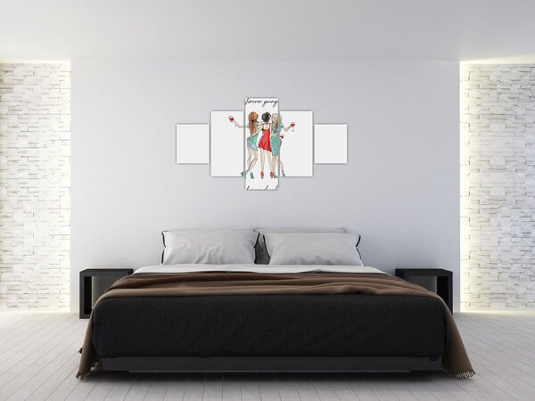 Obraz - Wiecznie młody, wiecznie pijany (125x70 cm)