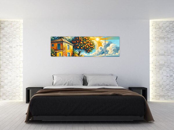 Obraz - Dom z pomarańczami I. (170x50 cm)