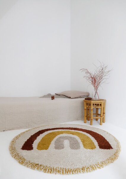 Dywan dziecięcy Nattiot Bohemian Rainbow, ø 120 cm