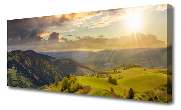 Obraz canvas Złota Godzina na Górskiej Hali