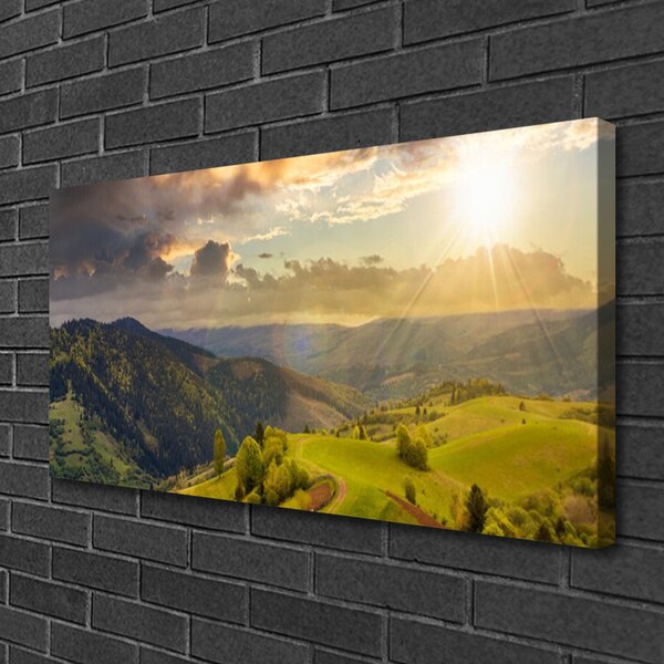 Obraz canvas Złota Godzina na Górskiej Hali