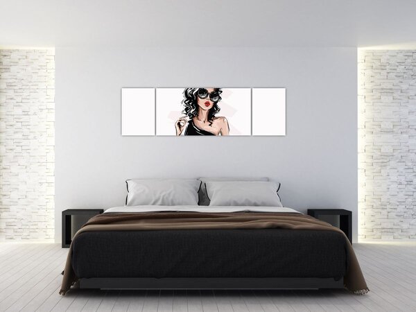 Obraz - Modna kobieta (170x50 cm)