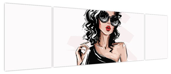 Obraz - Modna kobieta (170x50 cm)