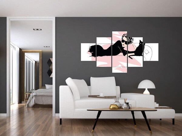 Obraz - Modna dama (125x70 cm)