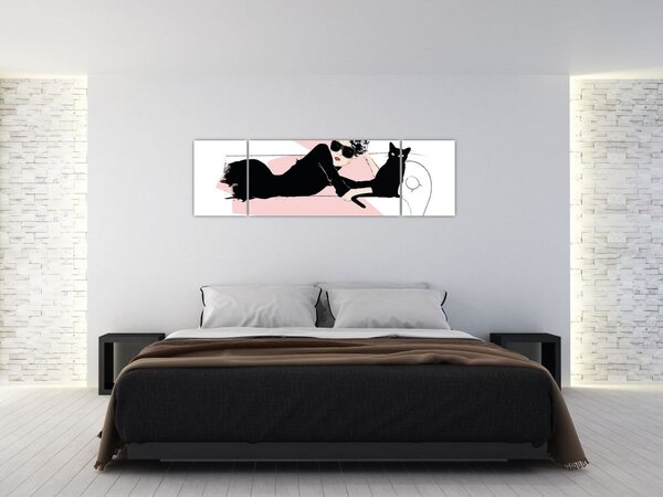 Obraz - Modna dama (170x50 cm)