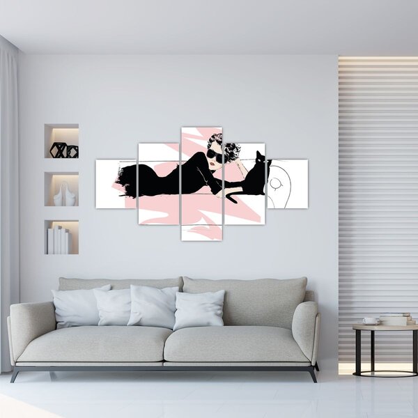Obraz - Modna dama (125x70 cm)