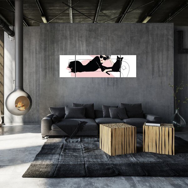 Obraz - Modna dama (170x50 cm)