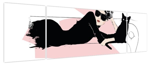 Obraz - Modna dama (170x50 cm)