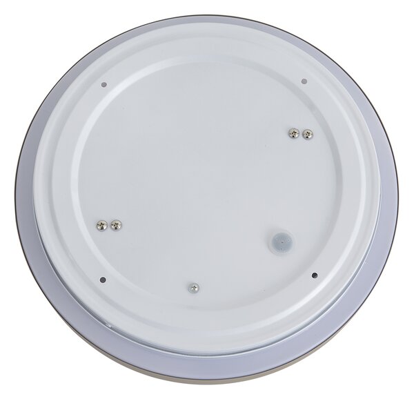 Nowoczesna lampa sufitowa taupe z białym 34cm 2-punktowa IP44 - Walden
