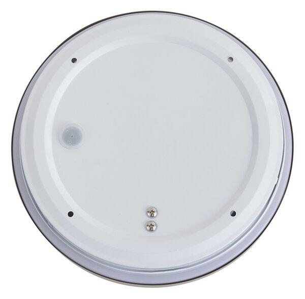 Nowoczesna lampa sufitowa taupe z białym elementem 25 cm IP44 - Walden