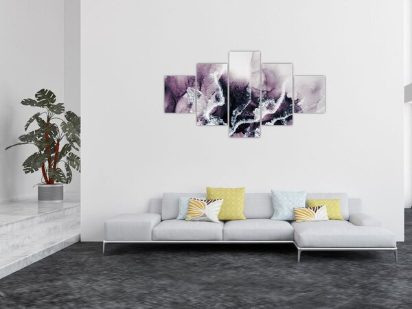 Obraz - Fioletowy marmur N⁰2 (125x70 cm)