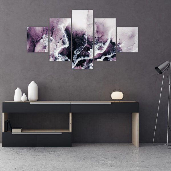 Obraz - Fioletowy marmur N⁰2 (125x70 cm)