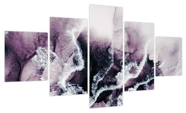 Obraz - Fioletowy marmur N⁰2 (125x70 cm)