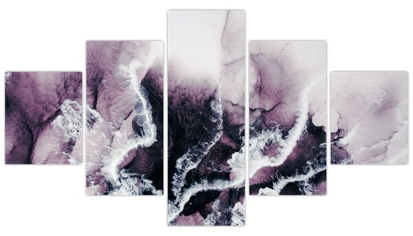 Obraz - Fioletowy marmur N⁰2 (125x70 cm)
