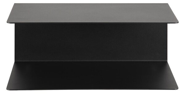 Czarna podwójna metalowa półka ścienna Actona Joliet, szer. 35 cm