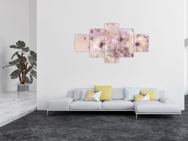 Obraz - Kolaż artystyczny z motylami (125x70 cm)