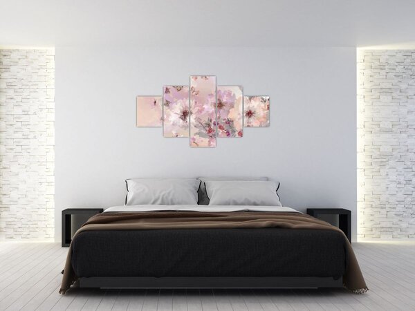 Obraz - Kolaż artystyczny z motylami (125x70 cm)