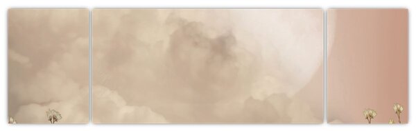 Obraz - Różowa pełnia księżyca (170x50 cm)