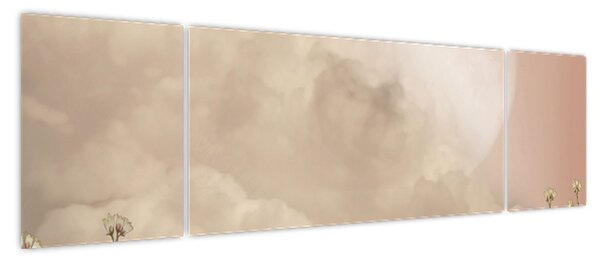 Obraz - Różowa pełnia księżyca (170x50 cm)