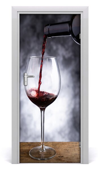 Naklejka na drzwi samoprzylepna Czerwone wino
