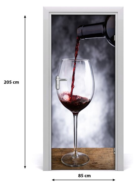 Naklejka na drzwi samoprzylepna Czerwone wino