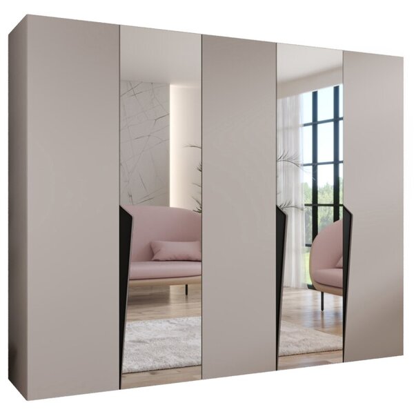 Szafa uchylna otwierana Piano 2 250 wys. 202 cm kaszmir + u. czarny