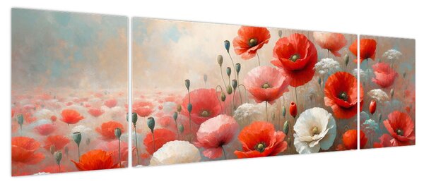 Obraz - Obraz z makami (170x50 cm)
