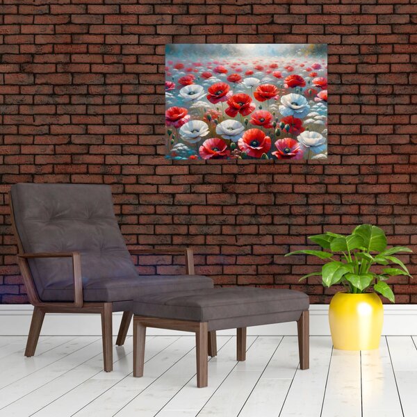 Obraz - Pole maków (70x50 cm)