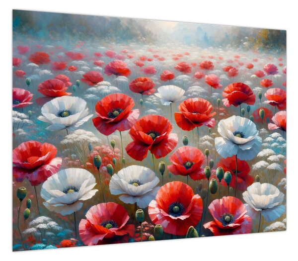 Obraz - Pole maków (70x50 cm)