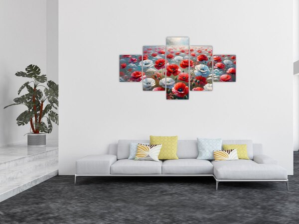 Obraz - Pole maków (125x70 cm)