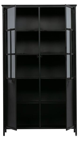 Czarna metalowa witryna 99x170x44 cm Exhibit – WOOOD