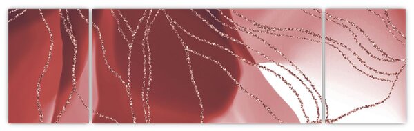 Obraz - Czerwony abstrakcyjny kwiat N⁰1 (170x50 cm)