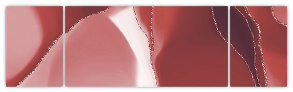 Obraz - Czerwony abstrakcyjny kwiat N⁰3 (170x50 cm)