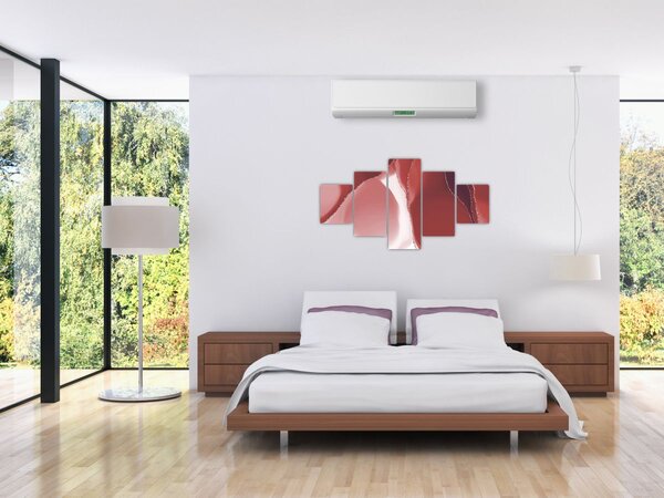 Obraz - Czerwony abstrakcyjny kwiat N⁰3 (125x70 cm)