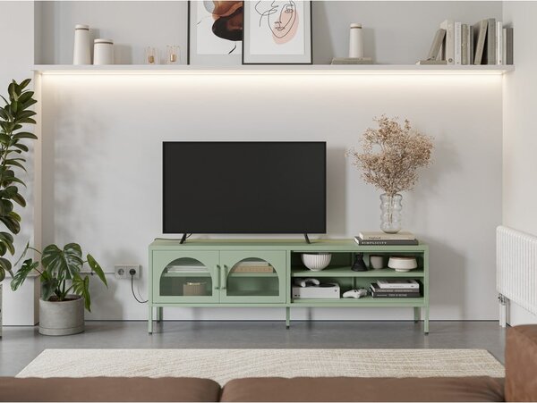 Miętowa szafka pod TV 160x50 cm Diora – Marckeric