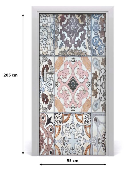 Naklejka fototapeta na drzwi Ceramiczne płytki
