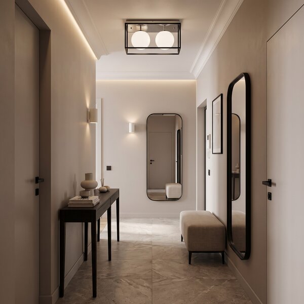 NOWOCZESNA LAMPA SUFITOWA CHROMOWANY PLAFON MALDINI W2