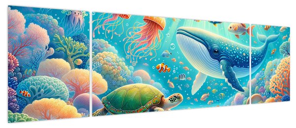 Obraz - Świat pod wodą (170x50 cm)