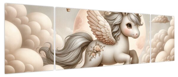 Obraz - Jednorożec w chmurach (170x50 cm)