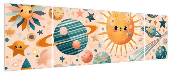 Obraz - Kawałki z kosmosu (170x50 cm)