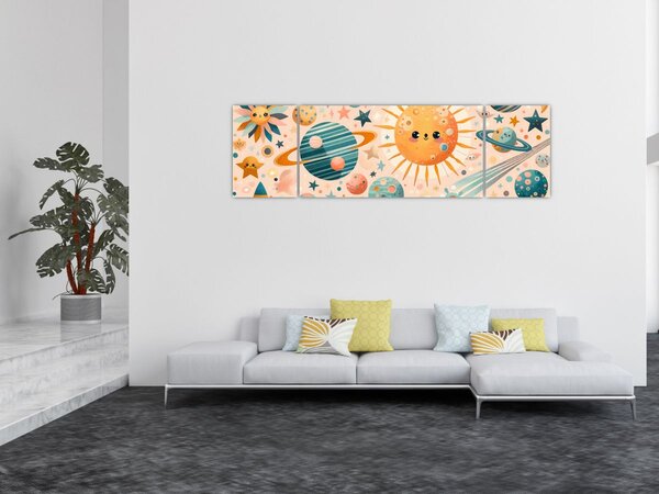 Obraz - Kawałki z kosmosu (170x50 cm)