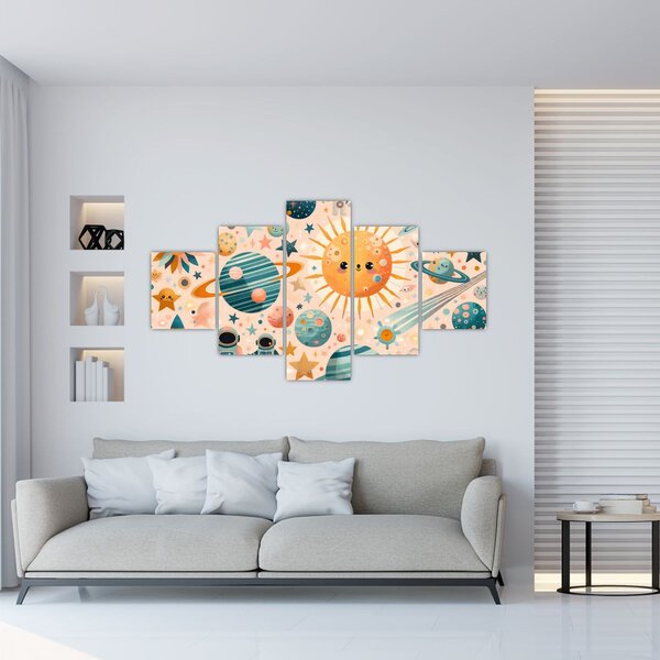 Obraz - Kawałki z kosmosu (125x70 cm)