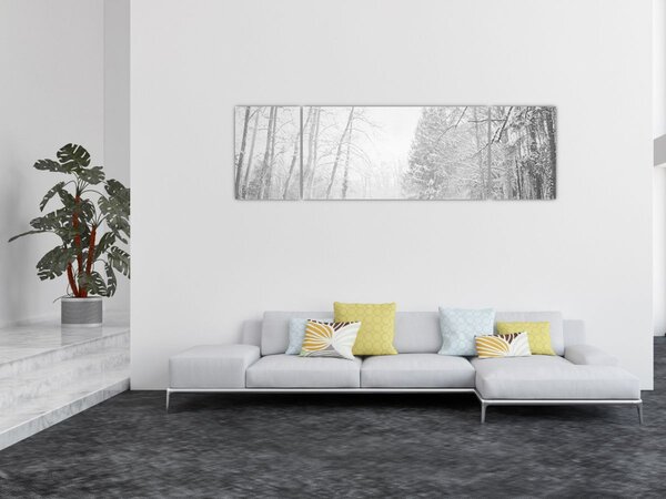 Obraz - Drewniane molo zimą (170x50 cm)