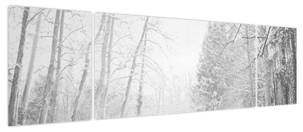 Obraz - Drewniane molo zimą (170x50 cm)