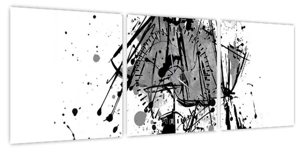 Obraz - Pokaz mody (z zegarem) (90x30 cm)