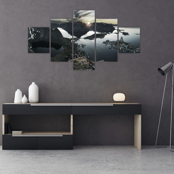 Obraz - Norweskie góry (125x70 cm)