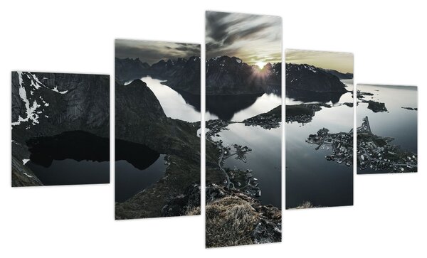 Obraz - Norweskie góry (125x70 cm)