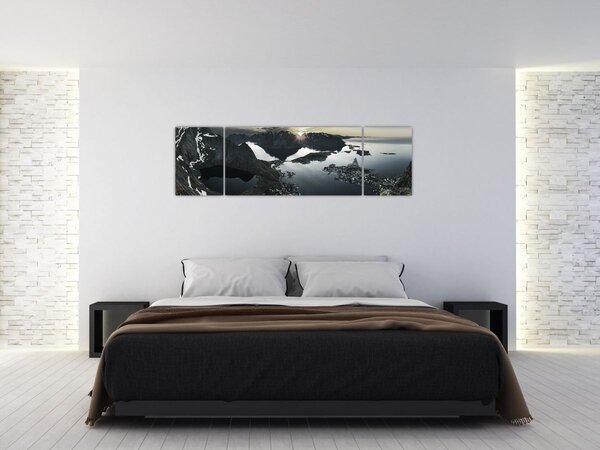 Obraz - Norweskie góry (170x50 cm)